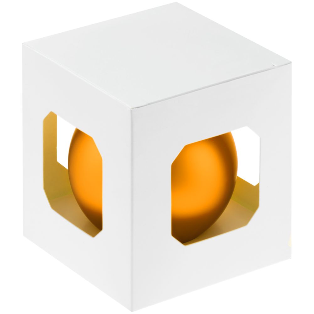 Елочный шар Finery Matt, 8 см, матовый оранжевый — изображение 3