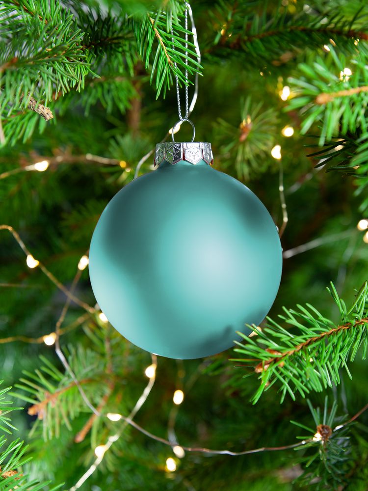 Елочный шар Finery Matt, 8 см, матовый бирюзовый — изображение 6