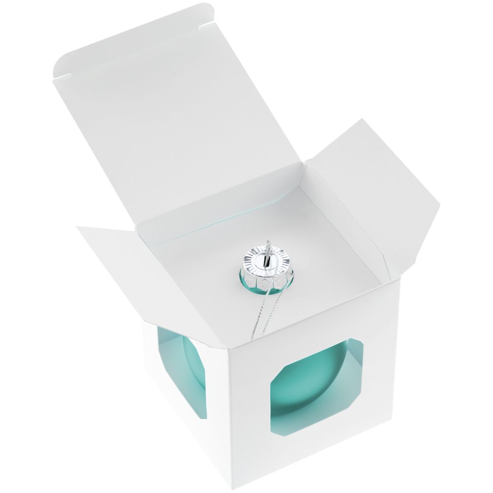 Елочный шар Finery Matt, 8 см, матовый бирюзовый — изображение 4