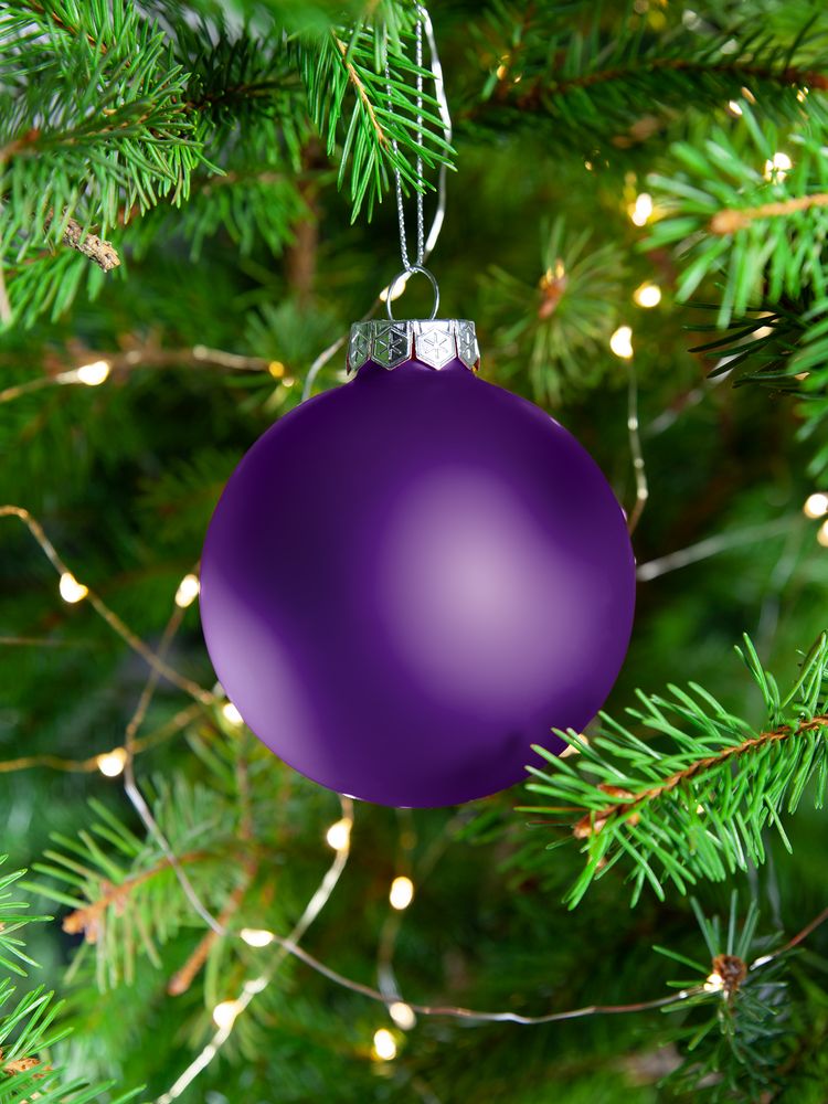 Елочный шар Finery Matt, 8 см, матовый фиолетовый — изображение 6
