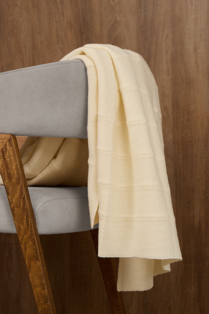 Плед Nessona Alpaca, белый (ванильный) — изображение 5