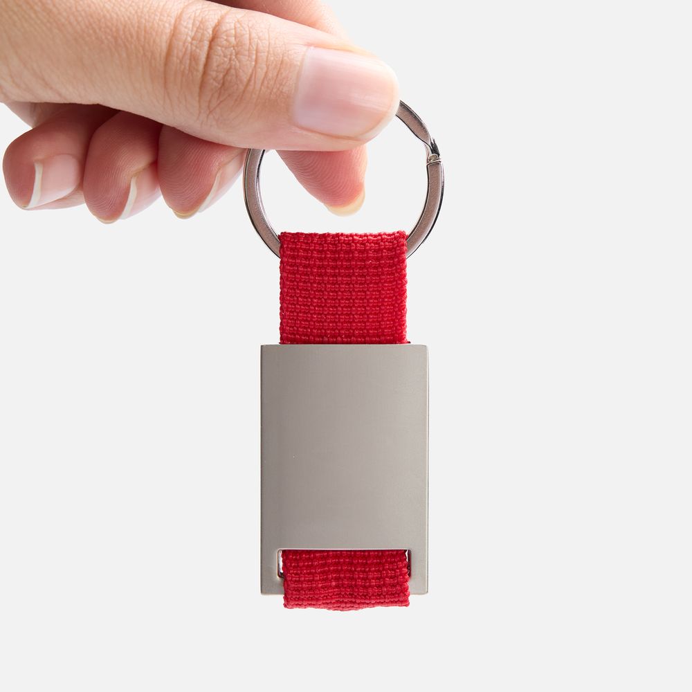 Брелок Inlet с тканевой вставкой, красный — изображение 5