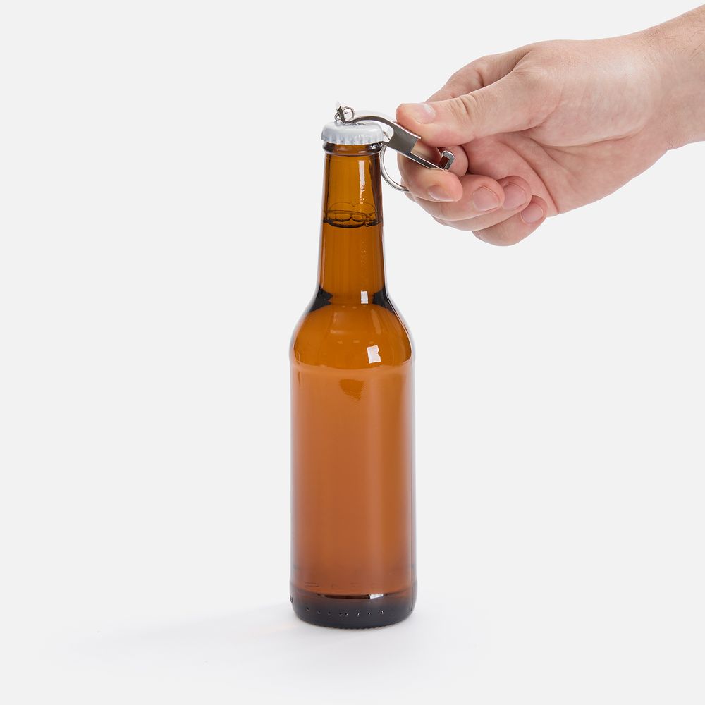 Брелок-подставка с открывалкой Virke, серебристый — изображение 7