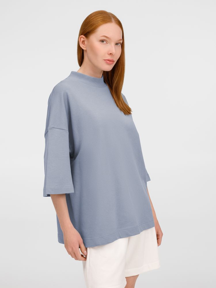 Футболка оверсайз унисекс T9, серая — изображение 9