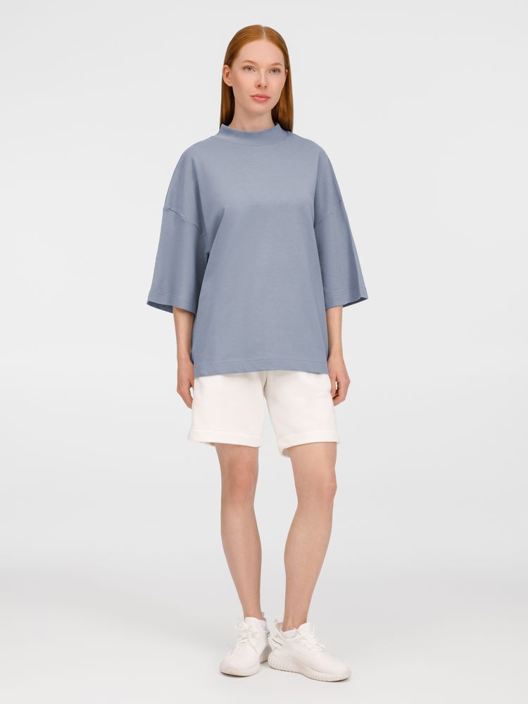 Футболка оверсайз унисекс T9, серая — изображение 11