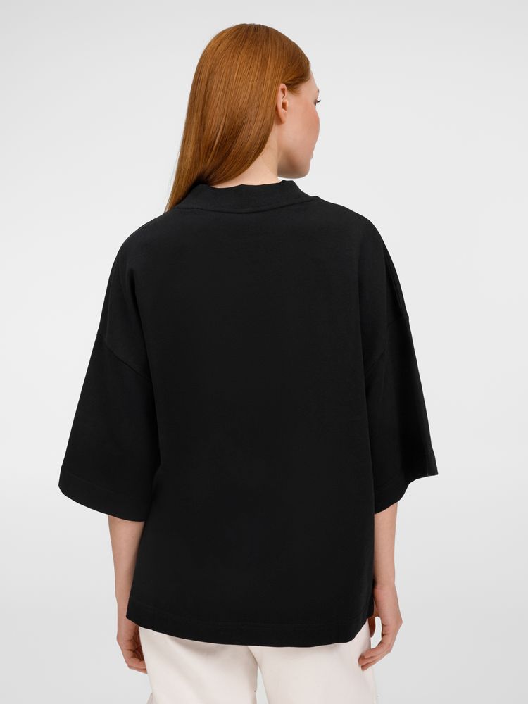 Футболка оверсайз унисекс T9, черная — изображение 5