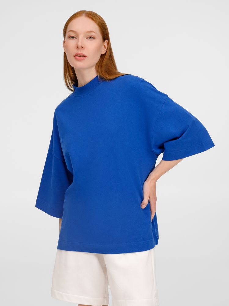 Футболка оверсайз унисекс T9, синяя — изображение 7