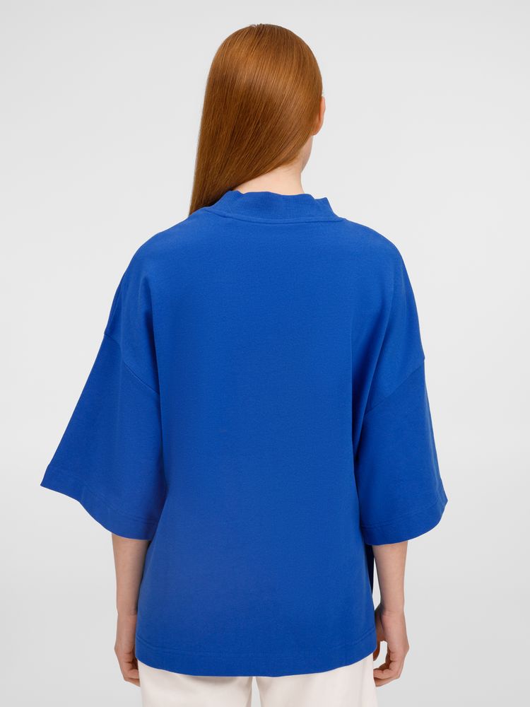 Футболка оверсайз унисекс T9, синяя — изображение 8