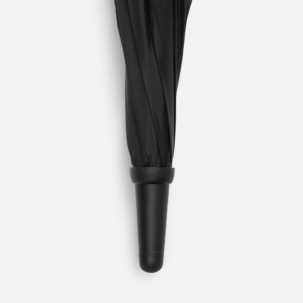 Зонт-трость Hidecolor с цветными спицами, черный с синим — изображение 7
