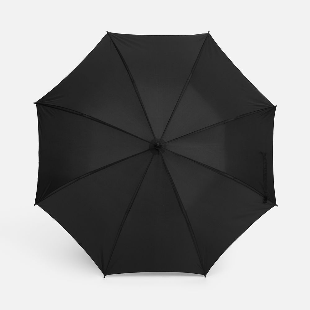 Зонт-трость Hidecolor с цветными спицами, черный с красным — изображение 3