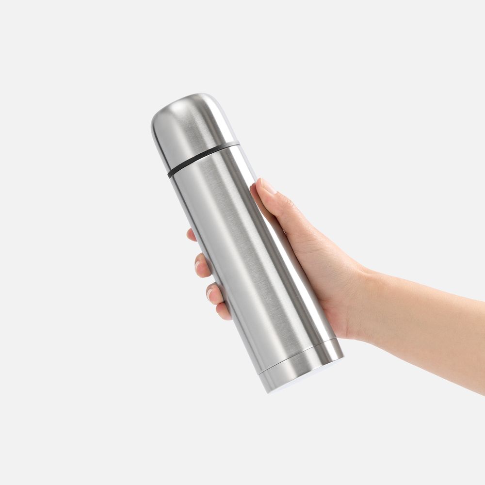 Термос Plain 500, ver.2, серебристый — изображение 7