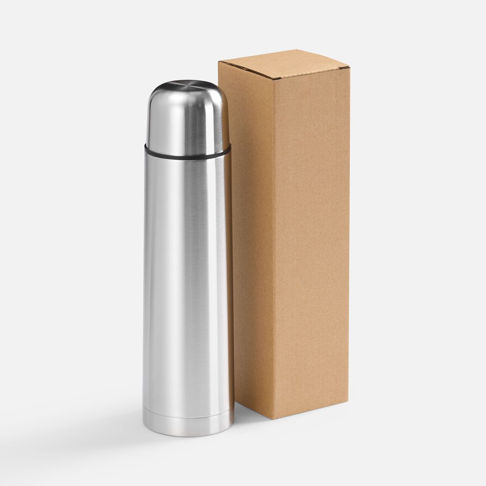 Термос Plain 750, ver.2, серебристый — изображение 9