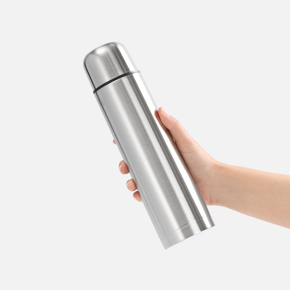 Термос Plain 750, ver.2, серебристый — изображение 7