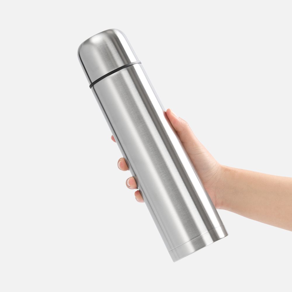 Термос Plain 1000, ver.2, серебристый — изображение 7