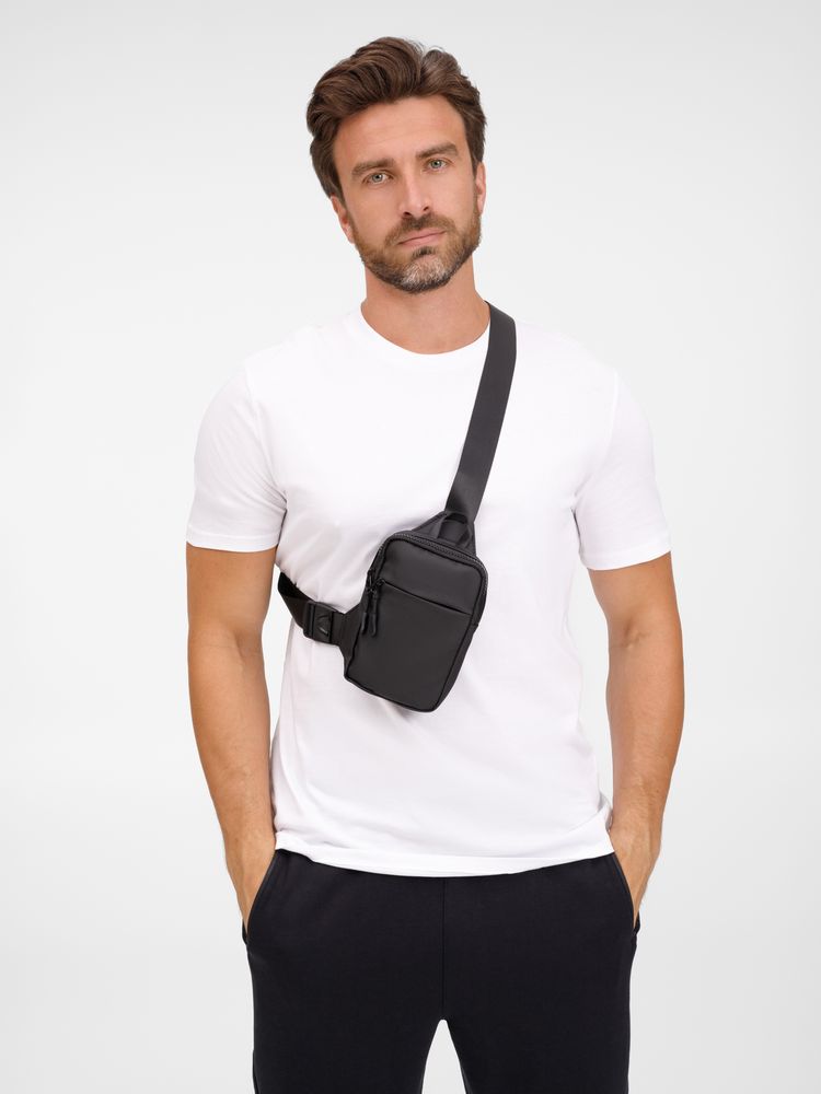 Спортивная кросс-боди сумка UrbanHike, черная — изображение 8