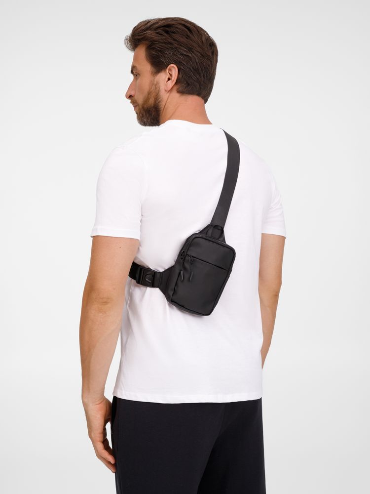 Спортивная кросс-боди сумка UrbanHike, черная — изображение 10