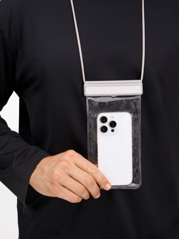 Водонепроницаемый чехол для телефона Aqualock, серый — изображение 6