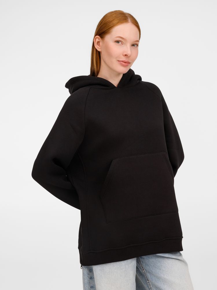 Худи унисекс оверсайз Easy Street, черное — изображение 13