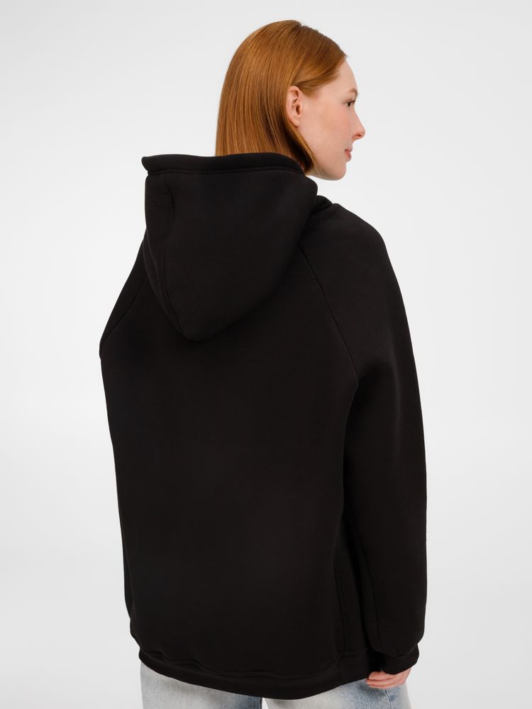 Худи унисекс оверсайз Easy Street, черное — изображение 15