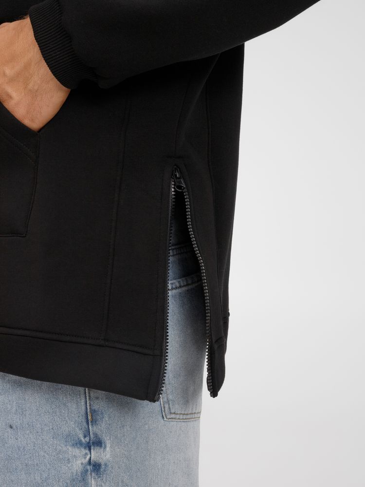 Худи унисекс оверсайз Easy Street, черное — изображение 9