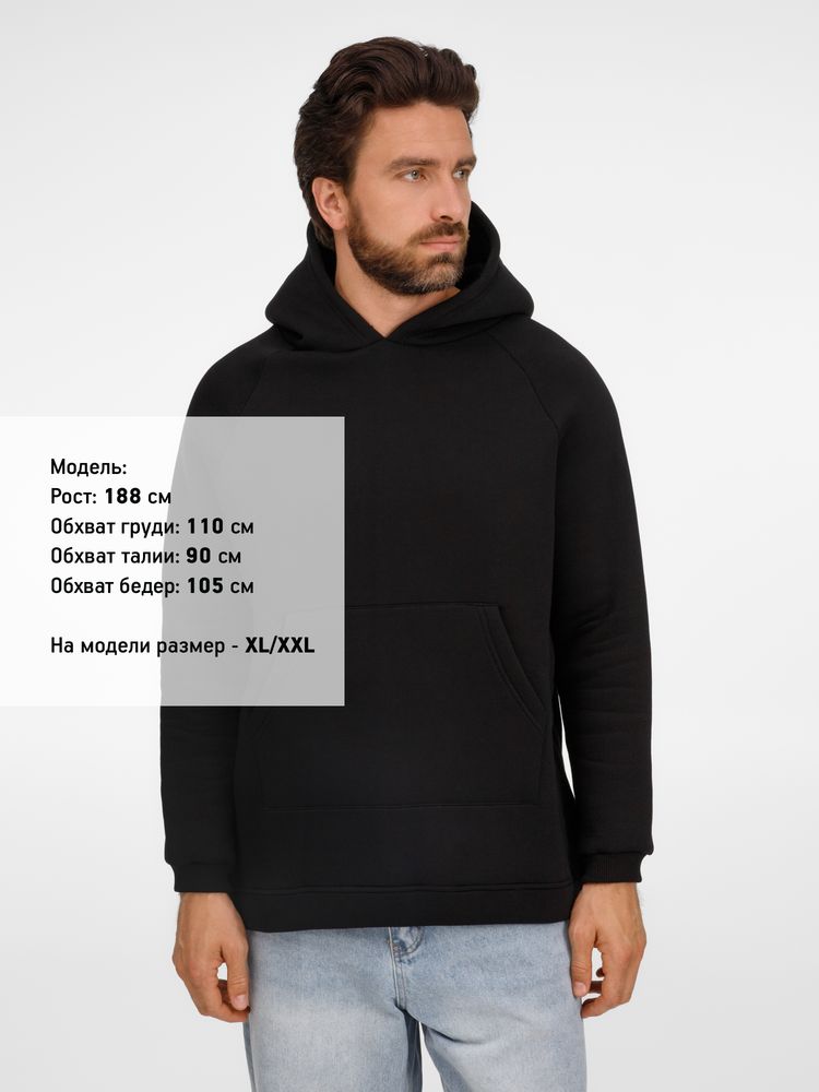 Худи унисекс оверсайз Easy Street, черное — изображение 6