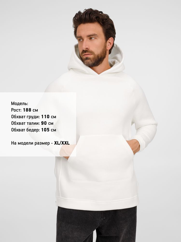 Худи унисекс оверсайз Easy Street, молочно-белое — изображение 6