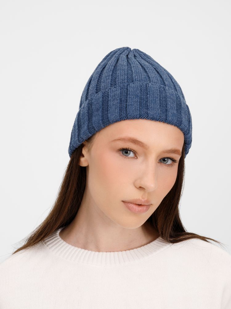 Шапка Metelitsa, синий меланж (джинс) — изображение 6