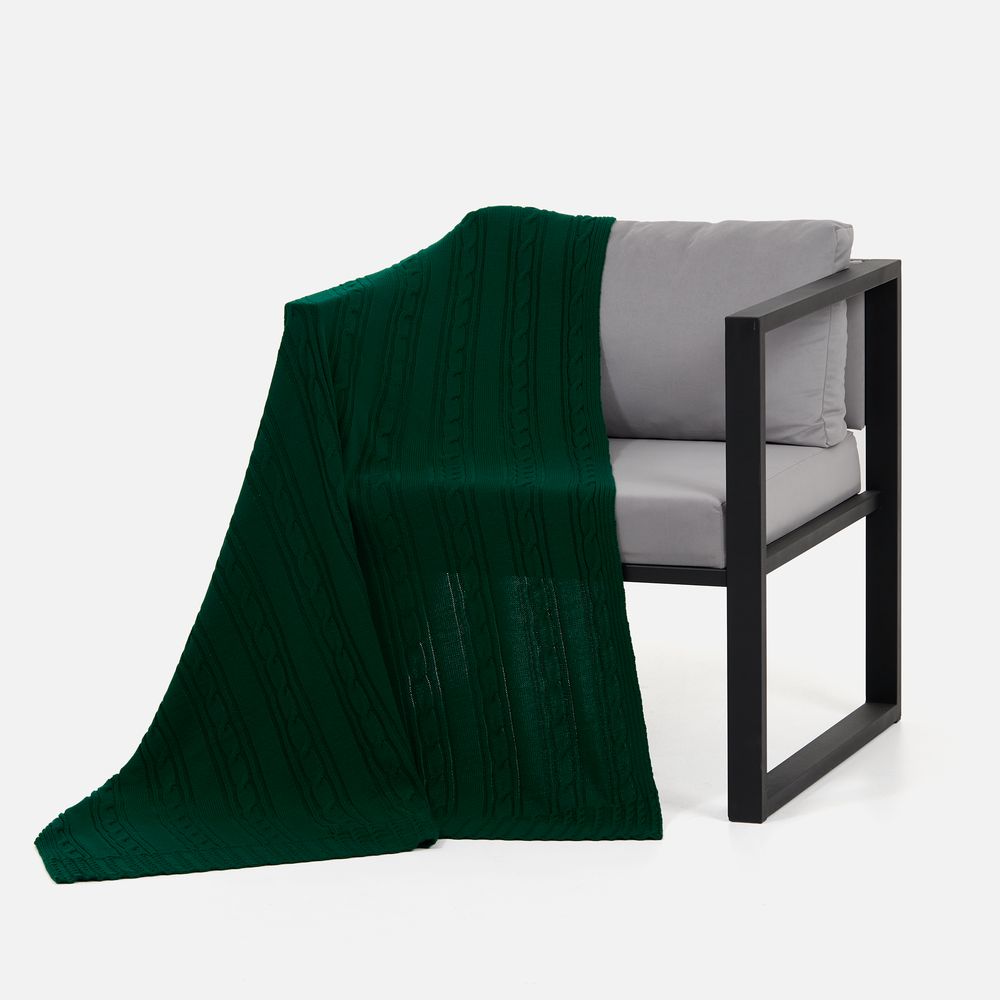 Плед Remitti, темно-зеленый (хвойный) — изображение 3