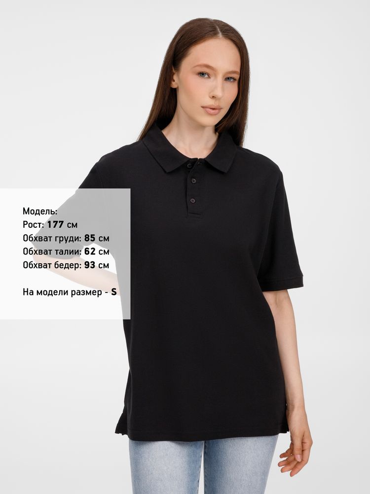 Рубашка поло унисекс Upswing, черная — изображение 11