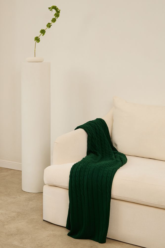 Плед Tressa, темно-зеленый — изображение 7