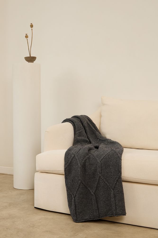 Плед Curve Verve, серый меланж (маренго) — изображение 9