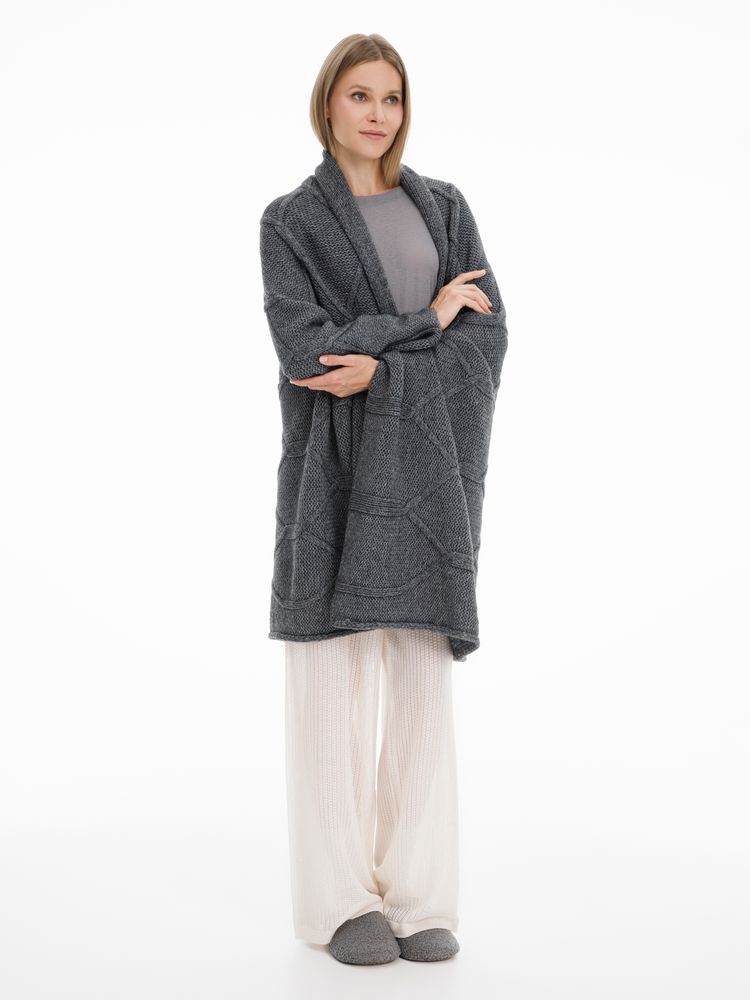 Плед Curve Verve, серый меланж (маренго) — изображение 6