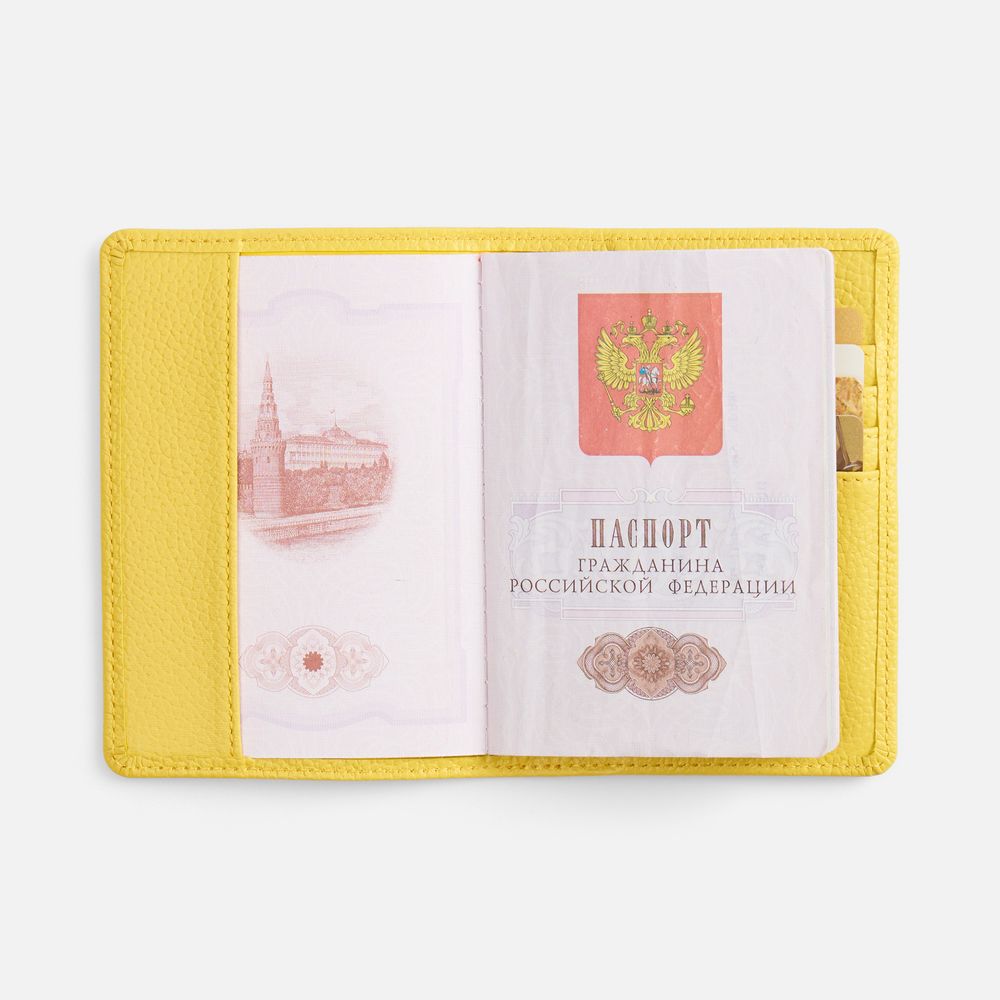 Обложка для паспорта Unison, желтая — изображение 7