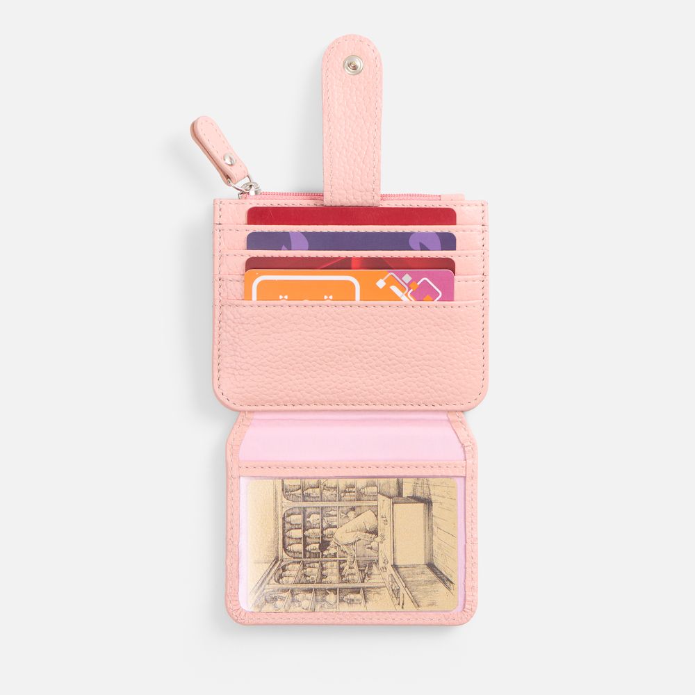 Картхолдер на молнии Unison, розовый — изображение 6