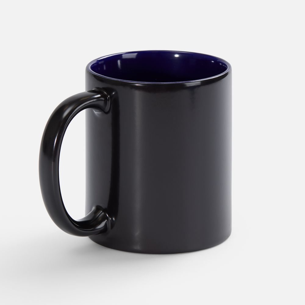 Кружка-хамелеон On Display, глянцевая, черная с синим — изображение 3