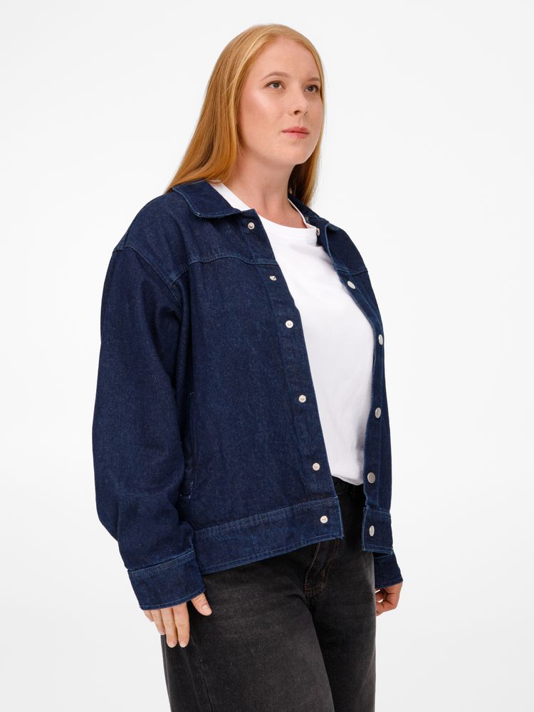 Куртка джинсовая O1, темно-синяя — изображение 10