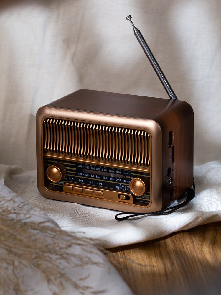 Bluetooth-колонка с радио Beatnik, коричневая — изображение 10