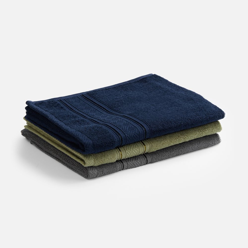 Полотенце махровое Terrychic, среднее, темно-синее — изображение 5