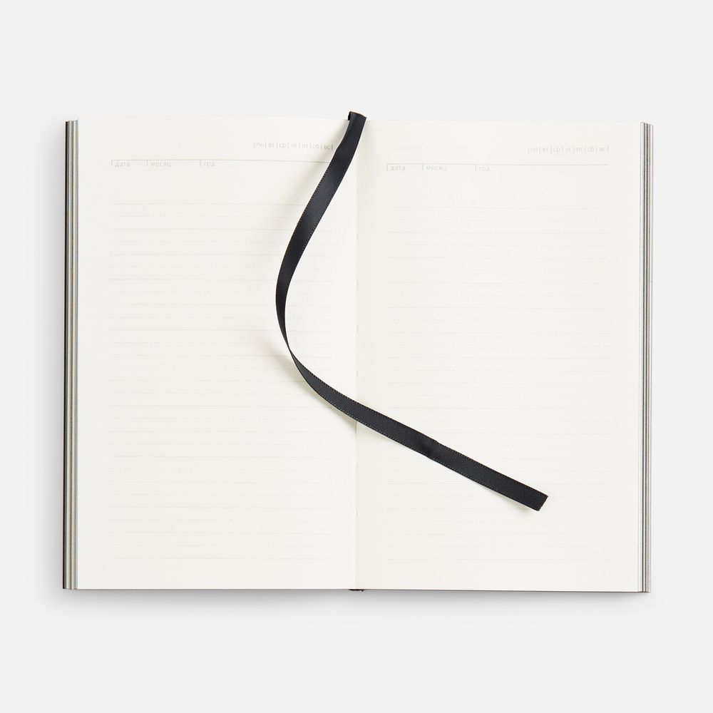 Ежедневник Flat Mini, недатированный, черный — изображение 7