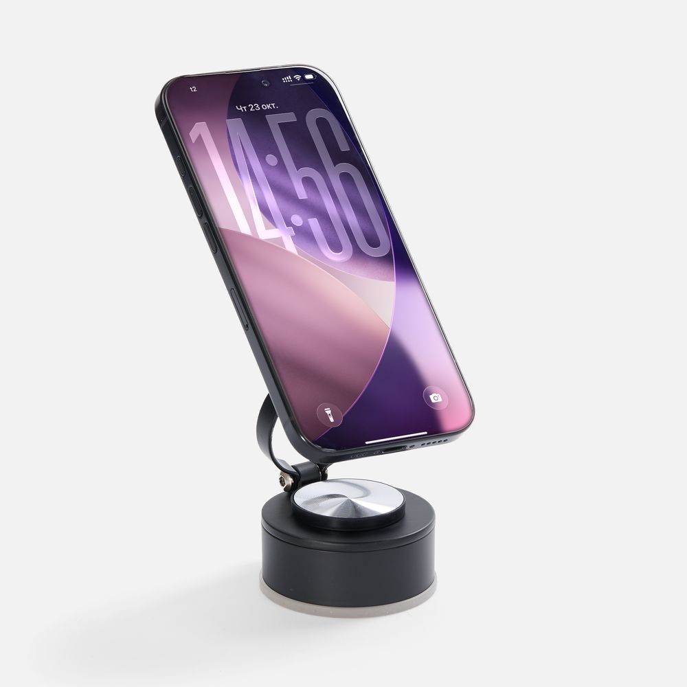 Вакуумный магнитный держатель airFix, черный с серым — изображение 4