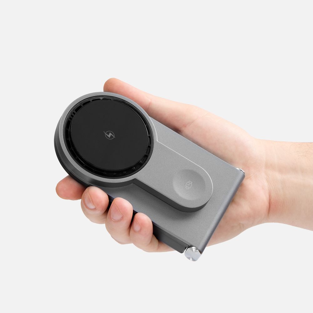 Складная станция беспроводной зарядки transForm, серый металлик — изображение 6