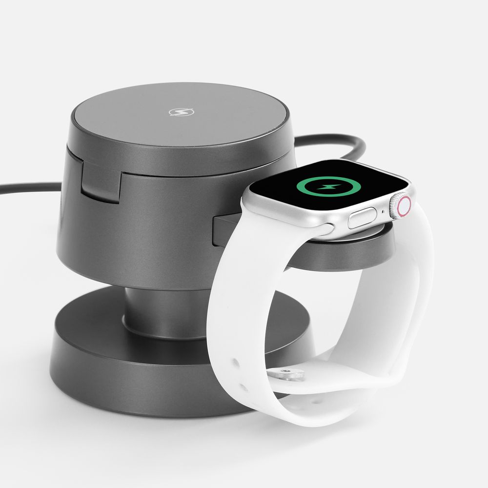 Станция беспроводной зарядки с подсветкой Lume, серая — изображение 5
