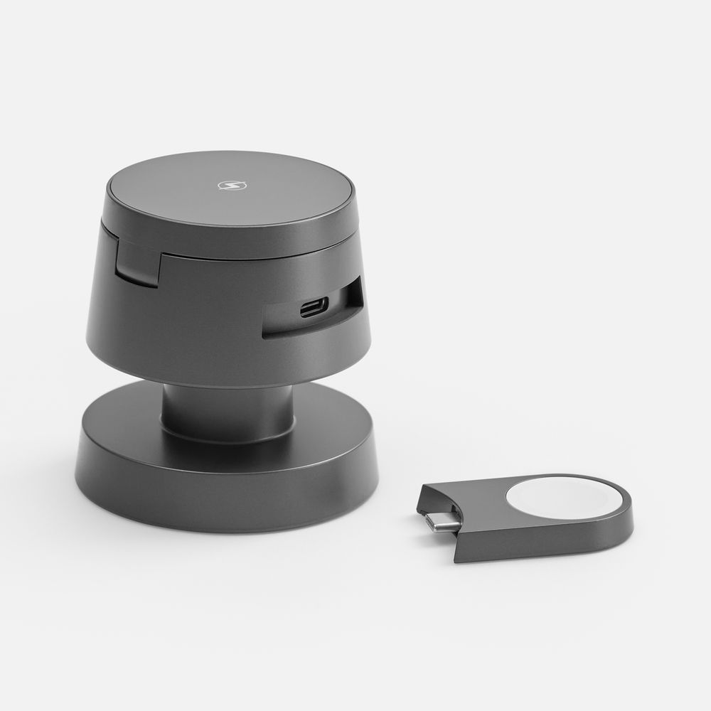 Станция беспроводной зарядки с подсветкой Lume, серая — изображение 6
