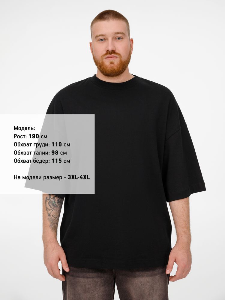 Футболка оверсайз Big Boss, черная — изображение 13