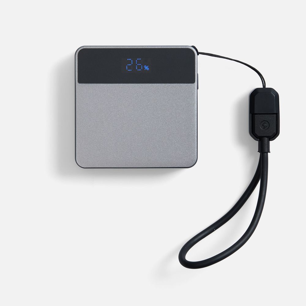 Внешний аккумулятор с беспроводной зарядкой Aura Power 5000 мАч, серый — изображение 4