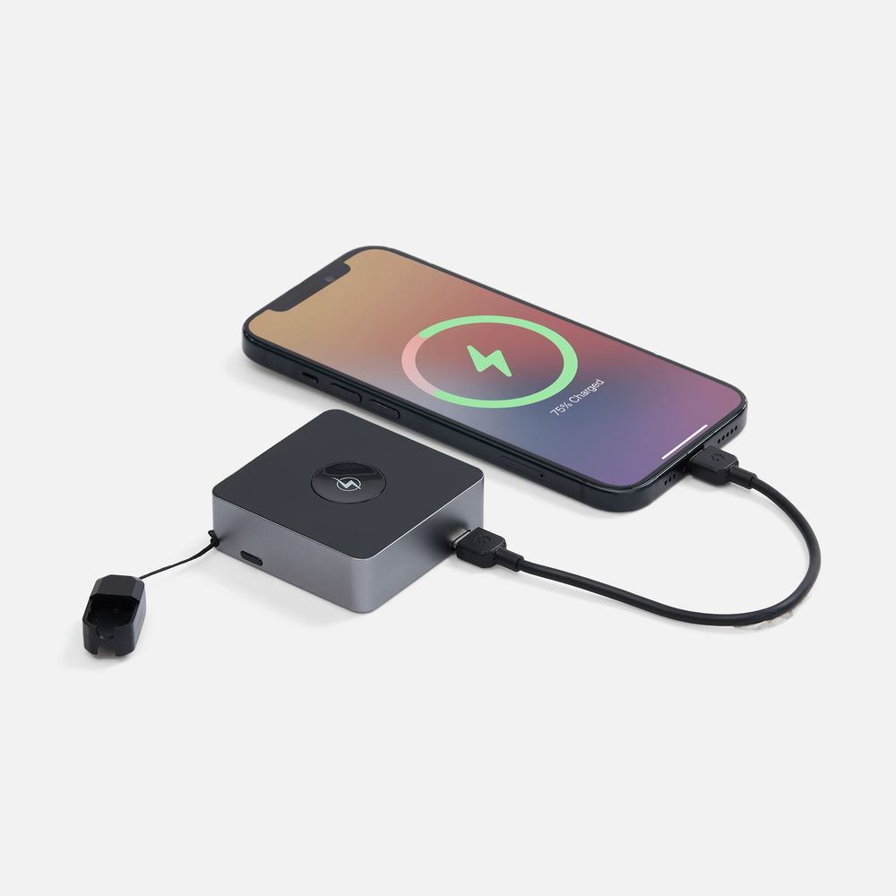 Внешний аккумулятор с беспроводной зарядкой Aura Power 5000 мАч, серый — изображение 6