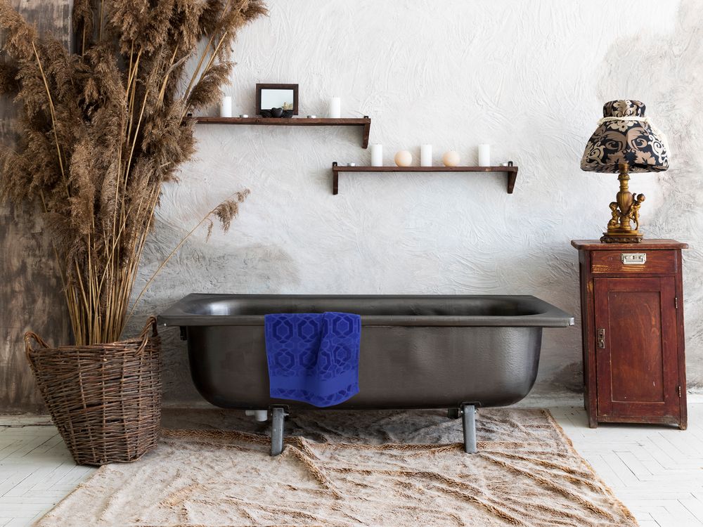 Полотенце Velin, большое, синее — изображение 4