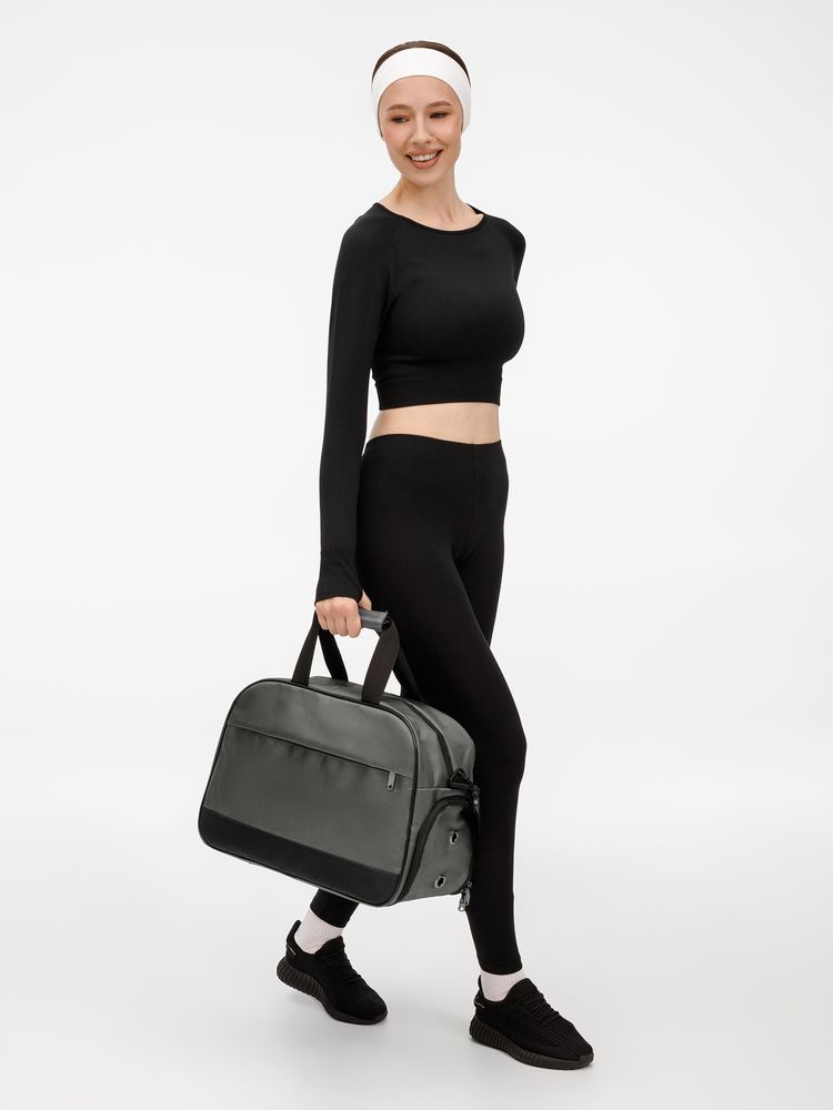 Спортивная сумка Atlantes, серая с черным — изображение 12