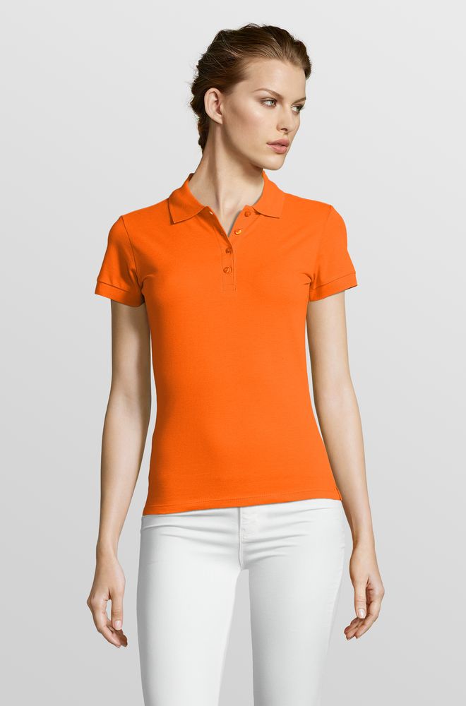 Рубашка поло женская People 210, оранжевая — изображение 5
