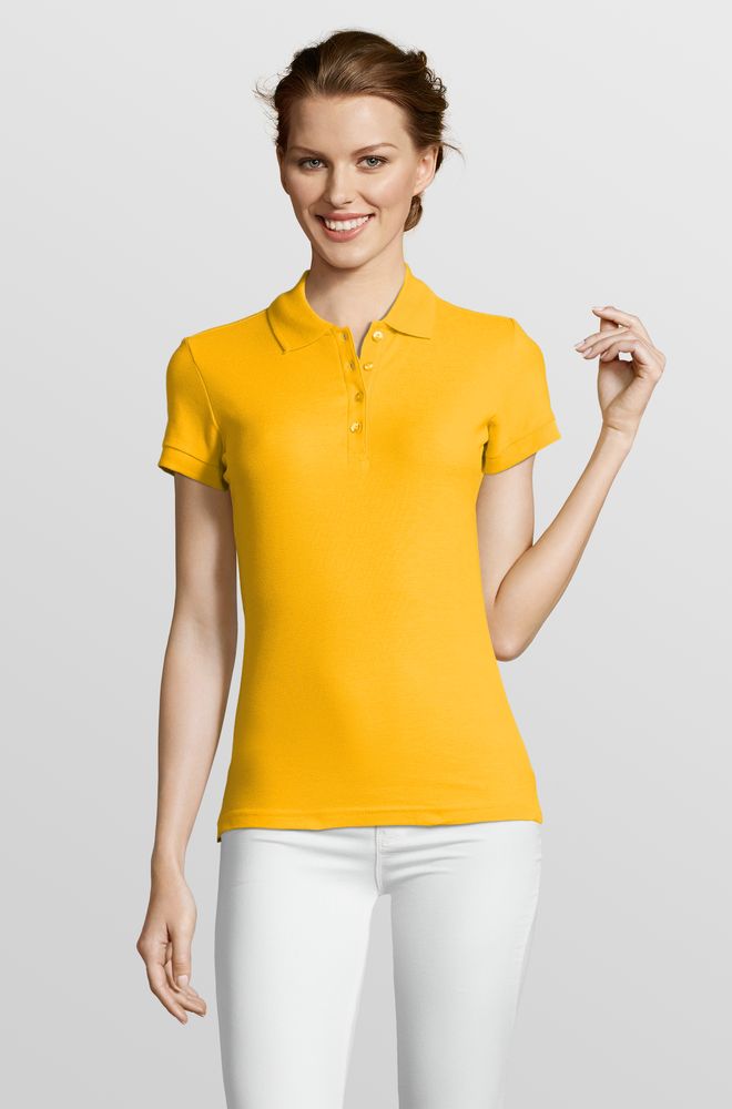 Рубашка поло женская People 210, желтая — изображение 5